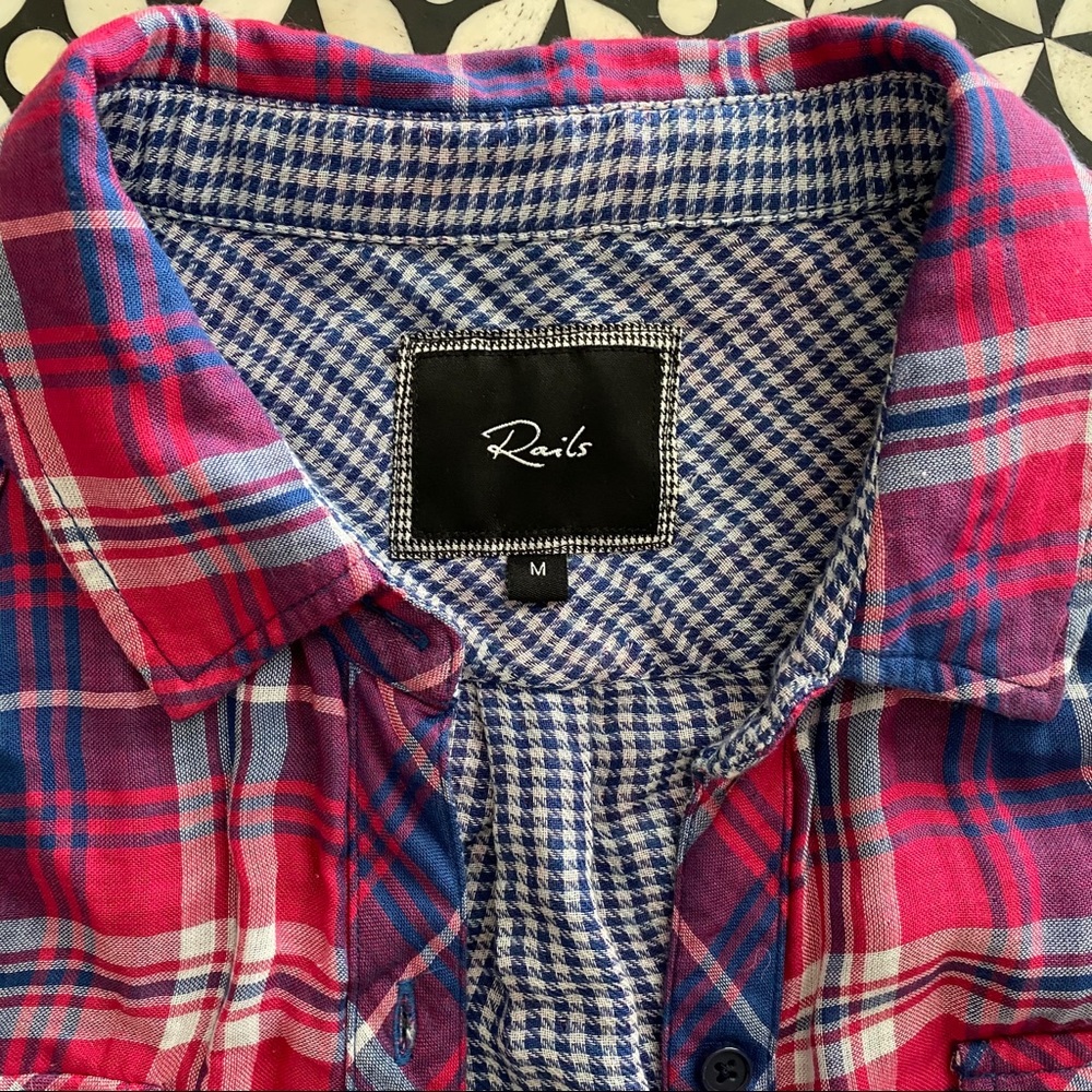 Rails, Plaid + Houndstooth Print Button-Down Shirt - Picture 1 of 4